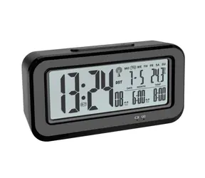 TFA 60.2554.01 - BOXX Cyfrowy budzik sterowany radiowo z automatycznym podświetleniem 