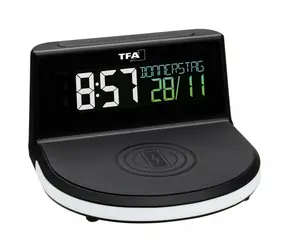 TFA 60.2028.01 - CHARGE-IT WIRELESS Cyfrowy budzik z możliwością ładowania bezprzewodowego 