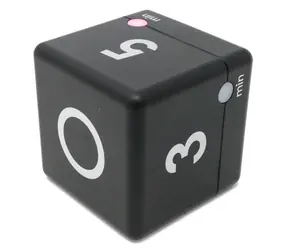 TFA 38.2040.01- CUBE Zegar cyfrowy - czarny