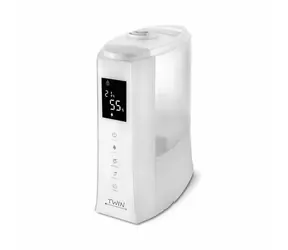 Airbi TWIN Ultradźwiękowy nawilżacz powietrza z jonizatorem i opcją aromaterapii biały / 30W / 5 l / 120-350 ml-h 