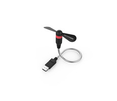 Wentylator RealPower Mini USB czarny / mały wentylator USB z elastyczną szyjką