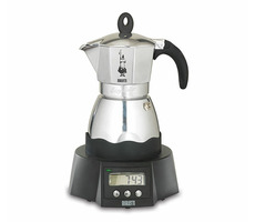 Bialetti Moka Easy Timer czajniczek na 6 filiżanek srebrny / 270 ml