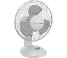 Esperanza EHF004WE Wentylator stołowy Zephyr biało-szary / 30 W / 2 poziomy prędkości