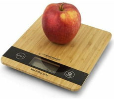 Esperanza EKS005 Bambusowa waga kuchenna / max waga 5 kg / wskaźnik rozładowania akumulatora