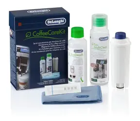 Zestaw do odkamieniania DeLonghi DLSC306 / Filtr wody / EcoDecalk 200ml / EcoMultiClean 250ml / Ręcznik / Test twardości wody / po sprzedaży
