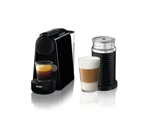 DeLonghi Nespresso Essenza Mini EN85.BAE + Aeroccino3 / Ekspres na kapsułki / Nespresso / 1150 W / 0,6 L / 19 bar / czarny