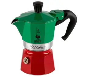 Bialetti La Mokina Italia Tricolore dzbanek do mokki na 1 filiżankę 40 ml