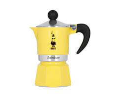 Bialetti Rainbow dzbanek do mokki na 1 filiżankę 50 ml żółty