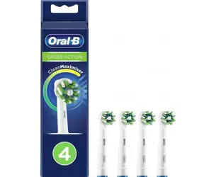 Oral-B EB 50-4 CrossAction biały (4 szt.) / wymienne główki szczoteczki obrotowej / do szczoteczki Oral-B CrossAction