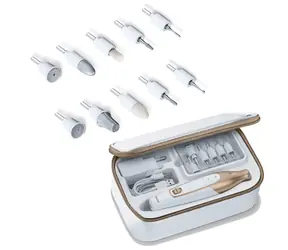 BEURER MP 64 / Zestaw do manicure i pedicure / 10 nasadek / Światło LED / 3 prędkości / Akumulator Li- ION / Etui