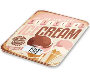 Lody BEURER KS 19 / cyfrowa waga kuchenna / max. 5 kg / funkcja TARA / g/lb/ml/oz