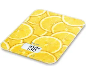 BEURER KS 19 Lemon / cyfrowa waga kuchenna / max. 5 kg / funkcja TARA / g/lb/ml/oz
