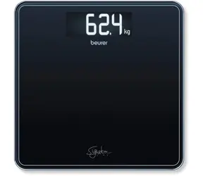 BEURER GS 400 Signature Line czarna / Waga osobista / 200 kg / kg/lb/st / 310 x 310 mm / 3x AAA