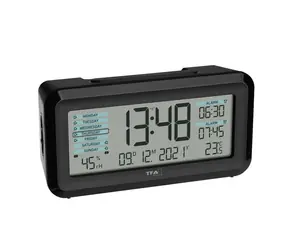 TFA 60.2562.01.GB - Cyfrowy budzik sterowany radiowo z automatycznym podświetleniem BOXX2