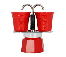 Ekspres do kawy Bialetti Mini Express + 2 filiżanki czerwony