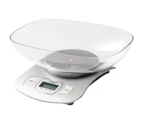 Adler AD 3137 srebrna / Waga kuchenna z miską / 5 kg / LCD / TARE