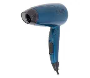 Adler AD 2263 granatowy / Suszarka do włosów / 1800 W / 2 temperatury / 2 prędkości / Koncentrator / składana rączka