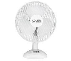 Adler AD 7303 biały / Wentylator stołowy / 30 cm / 3 prędkości / moc 35W