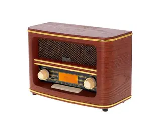 Adler AD 1187 brązowy / Radio retro / FM / Bluetooth / AUX / Stereo / LCD / 2x5W