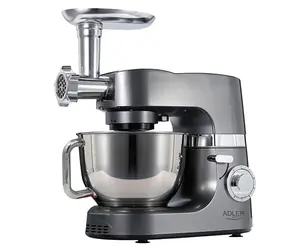 Adler AD 4221 srebrny / Robot kuchenny planetarny / 2200 W / 7 l / 6 prędkości 