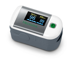 Medisana PM 100 srebrno-biały / pulsoksymetr / wyświetlacz OLED / 2 x AAA / spO2 + pomiar pulsu