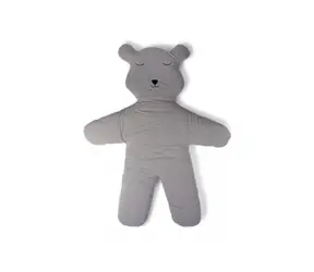 Childhome Kocyk do zabawy Miś Teddy Jersey Szary 150cm