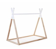 Konstrukcja namiotu Tipi z łóżkiem Childhome Natural White 70x140cm
