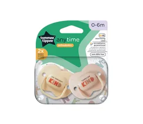 Smoczek silikonowy Tommee Tippee C2N Any Time 2 szt. | 0-6 miesięcy