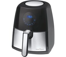 ProfiCook FR 1147 stal nierdzewna czarna / Frytkownica na gorące powietrze / 1500W / 2,5L