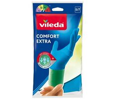 Vileda Comfort Extra (rozmiar M) / Rękawiczki ochronne do czyszczenia / wykończenie antypoślizgowe / 1 para
