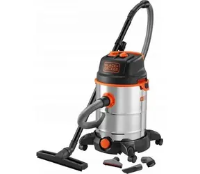 Black&Decker BXVC30XTDE / Odkurzacz wielofunkcyjny z akcesoriami / 1600W / 30 L / Odkurzanie na mokro i na sucho