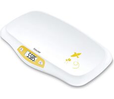 BEURER BY 80 biała / waga dziecięca / LCD / 20 kg / TARA / HOLD / 1 szt. bateria AA