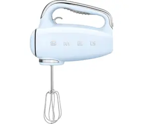 SMEG HMF01PBEU niebieski / Mikser ręczny / 250 W / 9 prędkości / turbo / nasadki do ubijania i wyrabiania ciasta 