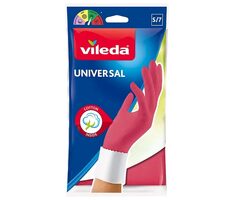 Vileda Universal (rozmiar S) / Rękawiczki ochronne do czyszczenia / wykończenie antypoślizgowe / 1 para