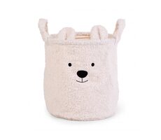 Childhome Kosz na zabawki Teddy Off White 30x30x30 cm