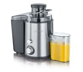 Severin ES 3566 / Wyciskarka automatyczna / 400 W / szyjka 60 mm / 2 prędkości / stal nierdzewna / czarny