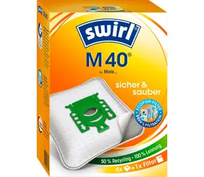 Worki do odkurzacza Swirl M 40 MP PLUS AirSpace / tekstylne / uniwersalne / 4 szt