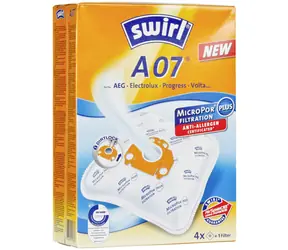 Worki do odkurzacza Swirl A 07 MP PLUS AirSpace / tekstylne / uniwersalne / 4 szt