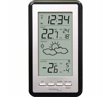 TechnoLine WS 9130 srebro / zegar / temperatura / prognoza / 2x AAA