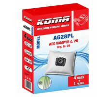 KOMA AG28PL Worki do odkurzacza AEG Vampyr nr 28 z plastikowym frontem / 4 szt.