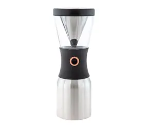 Asobu Cold Brew Coffee srebrny / Przenośny ekspres do kawy / pojemnik 1L / stal nierdzewna