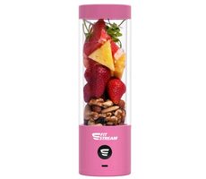 FitStream Pro Różowy / Przenośny blender / Bateria 7,4 W / 0,38 l / 2000 mAh