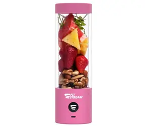 FitStream Pro Różowy / Przenośny blender / Bateria 7,4 W / 0,38 l / 2000 mAh