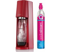 SodaStream Terra red / Urządzenie do robienia napojów gazowanych / Bez BPA / 1x butelka 1 l / 1x gaz CO2