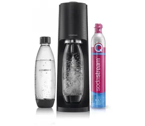 SodaStream Terra (Value Pack) czarny / Urządzenie do napojów gazowanych / Bez BPA / 2x butelka 1 L / 1x gaz CO2