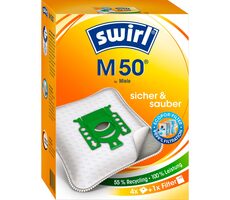 Worki do odkurzaczy Swirl M 50 MP PLUS AirSpace / tekstylne / do odkurzaczy Miele / 4 szt. + 1 filtr