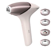 Philips Lumea Prestige BRI947/00 biały / Depilator IPL / liczba błysków: 450 000 / 4 nakładki