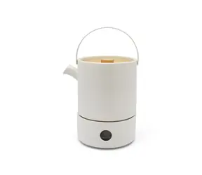 Bredemeijer Umea Czajnik z podgrzewaczem biały / 1,2 l / ceramiczny