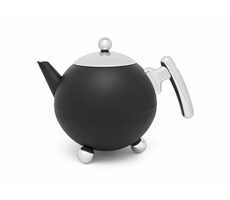 Bredemeijer Bella Ronde Czajnik z nogami czarno-chromowany / 1,2 l / stal nierdzewna