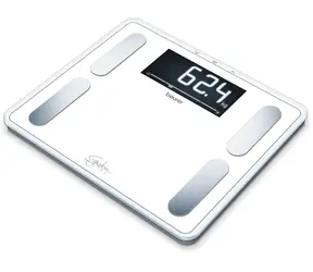 BEURER BF 410 biała / waga osobista / cyfrowa / wyświetlacz LCD / rozdzielczość 100 g / nośność 200 kg / dane diagnostyczne 